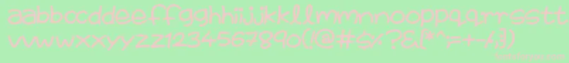 Fonte FairiesAreReal – fontes rosa em um fundo verde