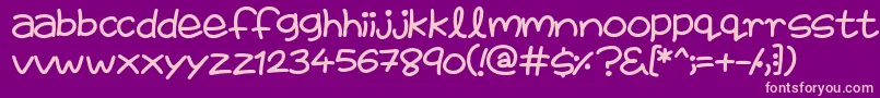Fonte FairiesAreReal – fontes rosa em um fundo violeta