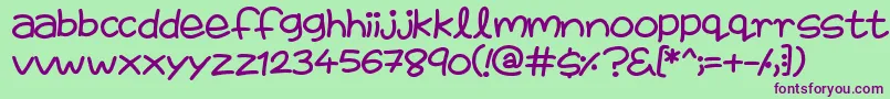 FairiesAreReal Font – Purple Fonts on Green Background