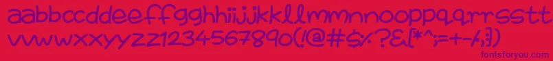 Шрифт FairiesAreReal – фиолетовые шрифты на красном фоне
