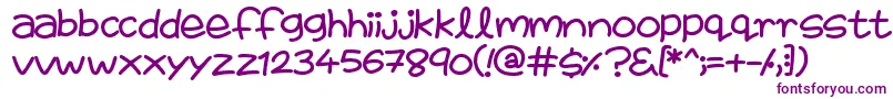 Шрифт FairiesAreReal – фиолетовые шрифты на белом фоне