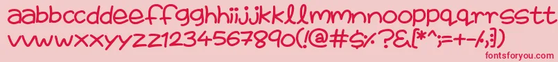 FairiesAreReal Font – Red Fonts on Pink Background