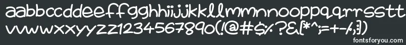 FairiesAreReal-Schriftart – Weiße Schriften auf schwarzem Hintergrund