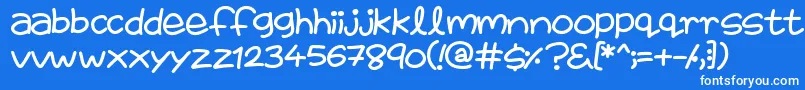 FairiesAreReal Font – White Fonts on Blue Background