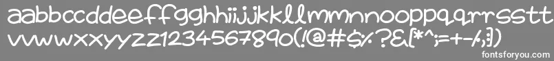 FairiesAreReal-Schriftart – Weiße Schriften auf grauem Hintergrund