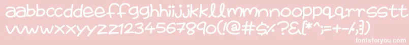 フォントFairiesAreReal – ピンクの背景に白い文字