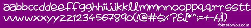 FairiesAreReal-fontti – valkoiset fontit violetilla taustalla