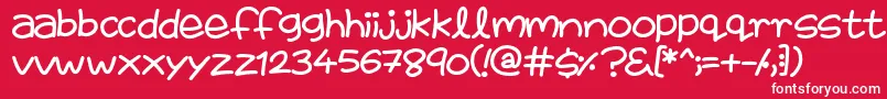 FairiesAreReal Font – White Fonts on Red Background