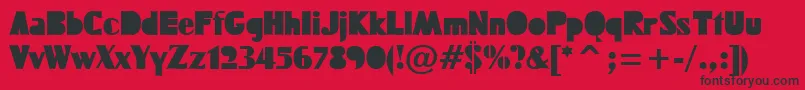 Fucktn Font – Black Fonts on Red Background