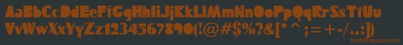 Fucktn Font – Brown Fonts on Black Background