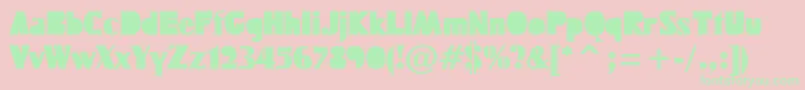 Fucktn Font – Green Fonts on Pink Background