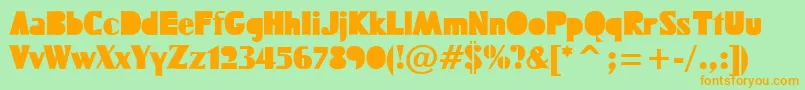 Fucktn Font – Orange Fonts on Green Background