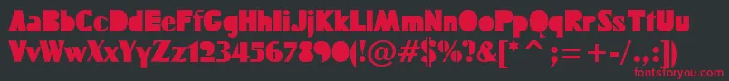 Fucktn Font – Red Fonts on Black Background