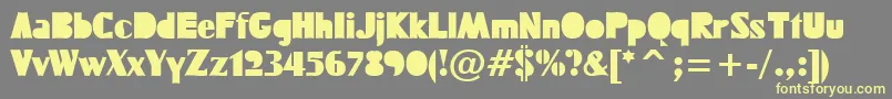 Fucktn Font – Yellow Fonts on Gray Background