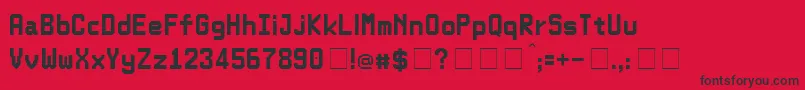 1stSortie Font – Black Fonts on Red Background