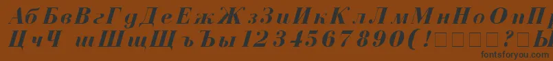CzarBoldItalic Font – Black Fonts on Brown Background