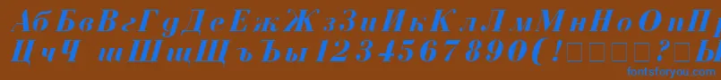 CzarBoldItalic Font – Blue Fonts on Brown Background