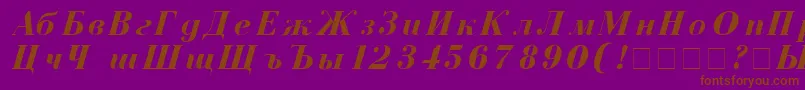 CzarBoldItalic Font – Brown Fonts on Purple Background
