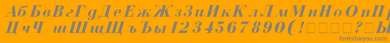 CzarBoldItalic Font – Gray Fonts on Orange Background