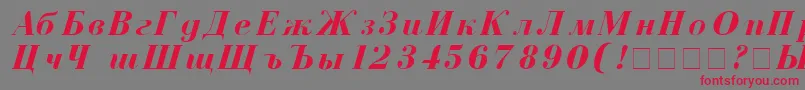 CzarBoldItalic Font – Red Fonts on Gray Background