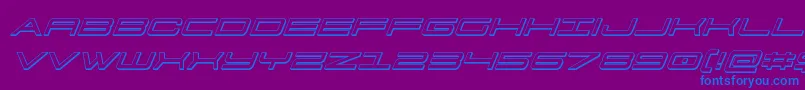 911porschav33Dital Font – Blue Fonts on Purple Background