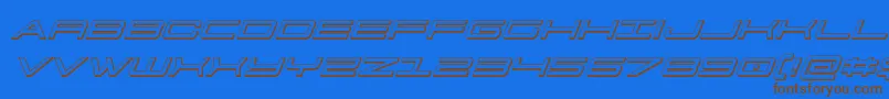 911porschav33Dital Font – Brown Fonts on Blue Background