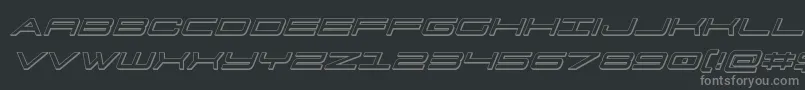 911porschav33Dital Font – Gray Fonts on Black Background