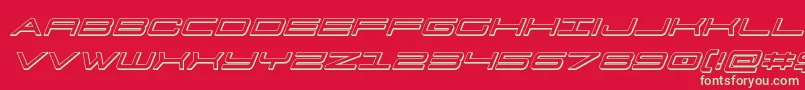 Шрифт 911porschav33Dital – зелёные шрифты на красном фоне
