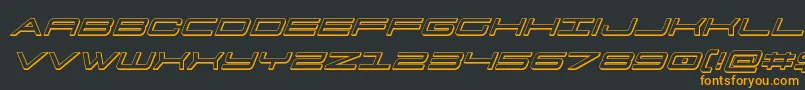 911porschav33Dital Font – Orange Fonts on Black Background