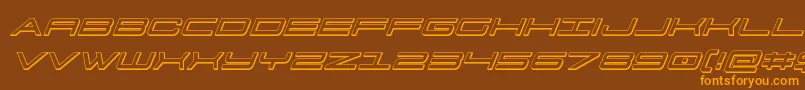 Weitere Informationen zur 911porschav33Dital-Schriftart 911porschav33Dital-Schriftart – Orangefarbene Schriften auf braunem Hintergrund
