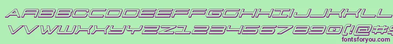 911porschav33Dital Font – Purple Fonts on Green Background