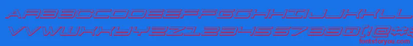 911porschav33Dital Font – Red Fonts on Blue Background