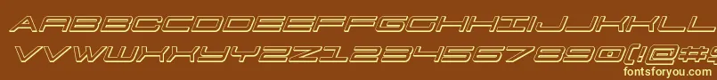 911porschav33Dital Font – Yellow Fonts on Brown Background