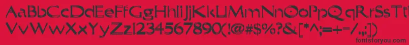 Trilayer Font – Black Fonts on Red Background