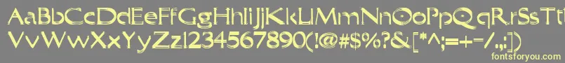 Trilayer Font – Yellow Fonts on Gray Background