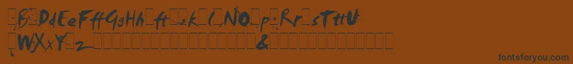 SmudgerAltsLetPlain.1.0-Schriftart – Schwarze Schriften auf braunem Hintergrund