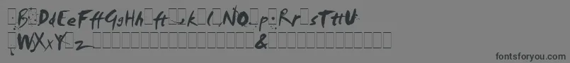フォントSmudgerAltsLetPlain.1.0 – 黒い文字の灰色の背景
