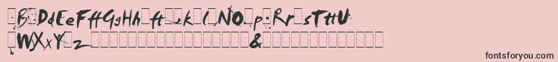SmudgerAltsLetPlain.1.0 Font – Black Fonts on Pink Background
