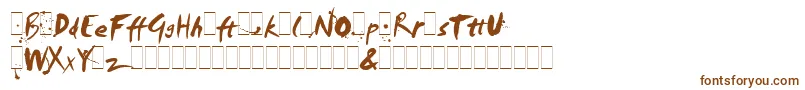 SmudgerAltsLetPlain.1.0-Schriftart – Braune Schriften auf weißem Hintergrund