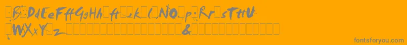 SmudgerAltsLetPlain.1.0 Font – Gray Fonts on Orange Background