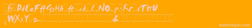 SmudgerAltsLetPlain.1.0-Schriftart – Rosa Schriften auf orangefarbenem Hintergrund