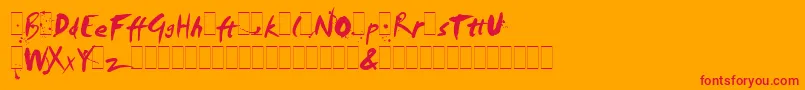 fuente SmudgerAltsLetPlain.1.0 – Fuentes Rojas Sobre Fondo Naranja
