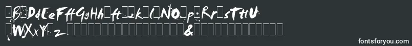 Шрифт SmudgerAltsLetPlain.1.0 – белые шрифты на чёрном фоне