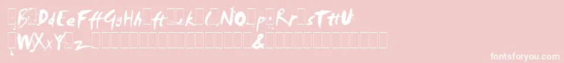 SmudgerAltsLetPlain.1.0-Schriftart – Weiße Schriften auf rosa Hintergrund