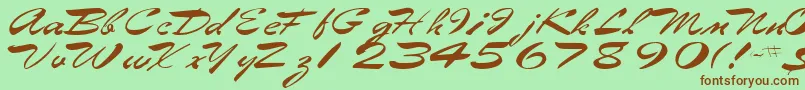 EggbertRegularTtnorm Font – Brown Fonts on Green Background