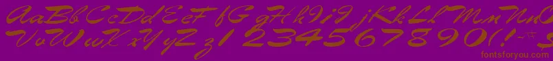 EggbertRegularTtnorm-Schriftart – Braune Schriften auf violettem Hintergrund