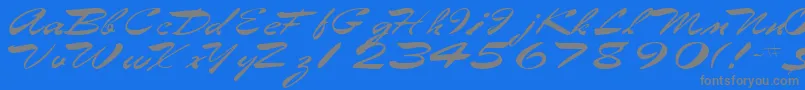 EggbertRegularTtnorm-Schriftart – Graue Schriften auf blauem Hintergrund