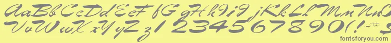 EggbertRegularTtnorm Font – Gray Fonts on Yellow Background