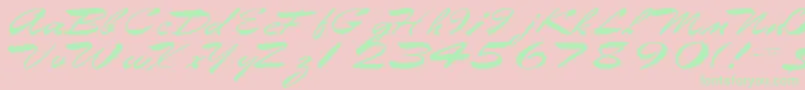 EggbertRegularTtnorm-Schriftart – Grüne Schriften auf rosa Hintergrund