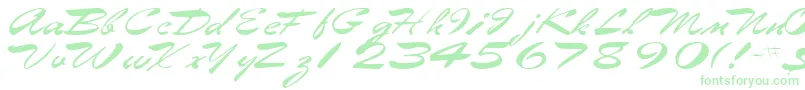 EggbertRegularTtnorm-Schriftart – Grüne Schriften auf weißem Hintergrund